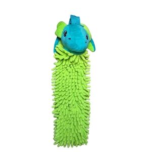 Norwex Kids Chenille Hand Towel Dragon Blue Green Microfiber BacLock Hanging